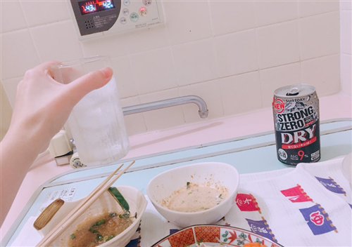 入浴中のにゃんたこ