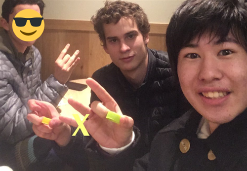 外国人の友達とわっきゃい