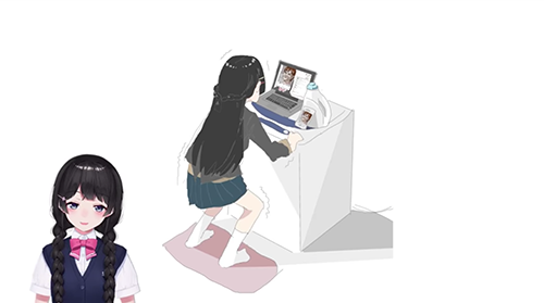 月ノ美兎と洗濯機